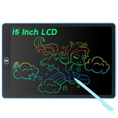 Coolzon Tablette d'écriture LCD Coloré Tablette Graphique de Dessin 15 Pouces pour Enfants,...