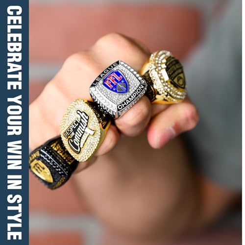 Image of TrophySmack Fantasy Football Stunna Championship Ring, Silver Finish