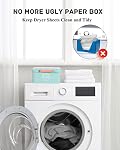 Dryer Sheet Holder Dispenser Container with Hinged Lid, Metal Dryer Sheet Holder for Laundry Room, Modern Laundry Dryer Sheet Dispenser for Laundry Room Decor, Fabric Softener Dispenser,Green