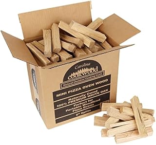 Carolina Cookwood Pizza Oven Wood 6 Inch Mini Splits Naturally Cured White Oak for Portable Wood Fired Ovens 650 Cubic Inches