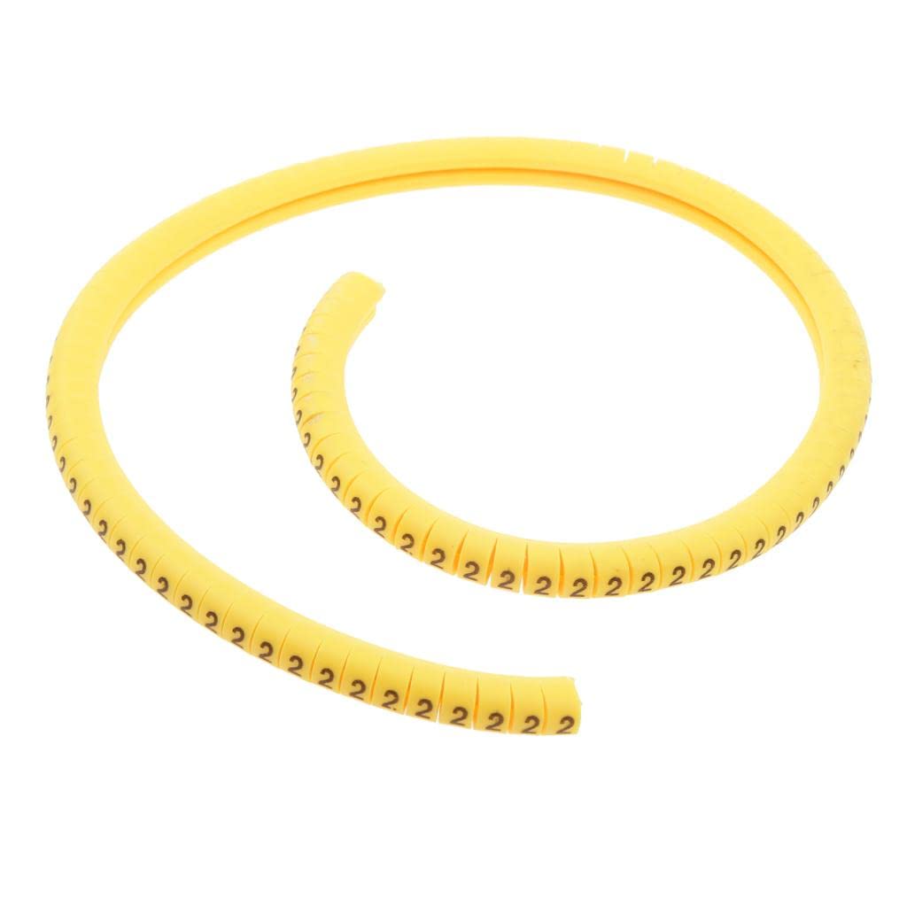 100X Yellow Cable Wire Mark Ers Identification Lables Tags Managment Number 2|Business & Industrial | Electrical & Test Equipment | Connectors Switches & Wire | Wire & Cable | Wire & Cable-image-28