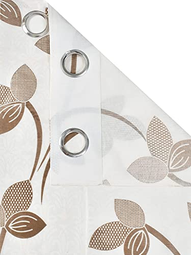 Image of Long Door Heavy Quality Print Curtains 9 Feet Long | High Tenacity Yarn Polyester Curtains | Premium Screens for Home Office | Prada for Living Room Bedroom | (Brown, 1pc)