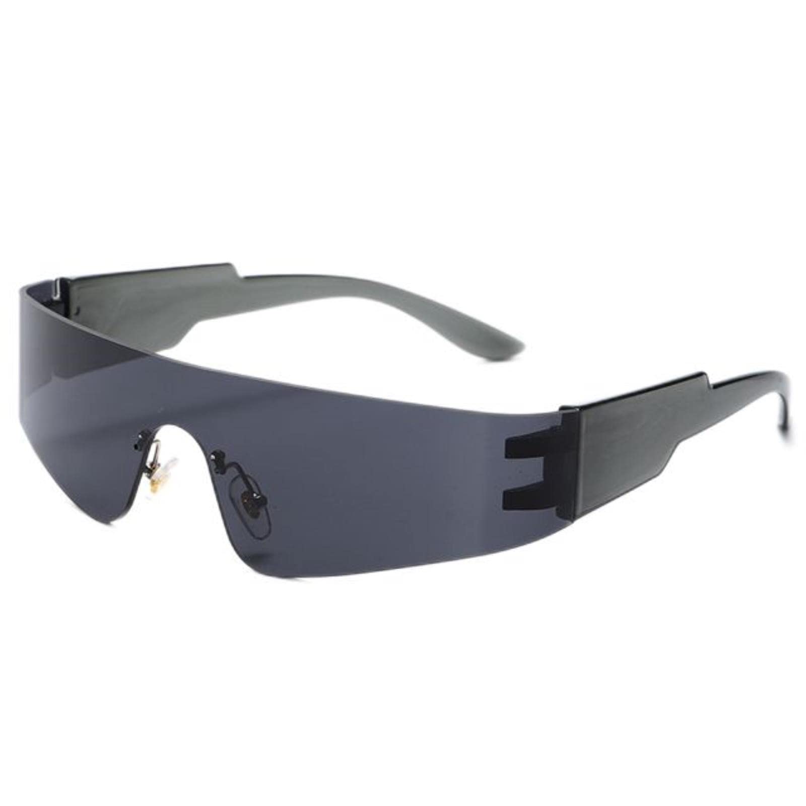 vfdaSWQQ Cycling Goggles, Women Men Fashion Punk Glasses Y2k Eyeglasses Designer Mirror Sport Eyewear Goggle-3