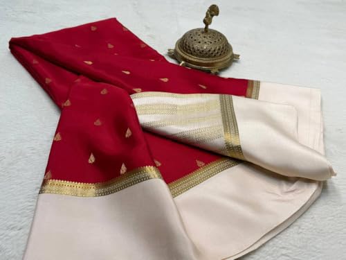 Image of AYYAPPASILK Traditional Women's Semi Mysore Silk Women's Saree with Blouse