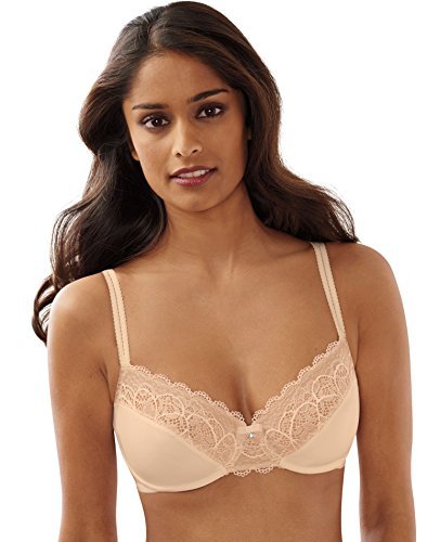 Bali Designs Women's Bali Lace Desire Back Smoothing Underwire, Champaign Shimmer, 40DD