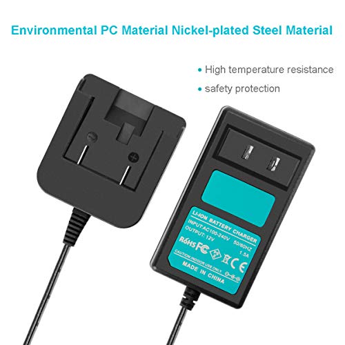 Creabest New 12V Charger Compatible with Dewalt 12V Li-ion Battery DCB120 DCB121 DCD710 DCF610 DCF815 DCL510 DCS310