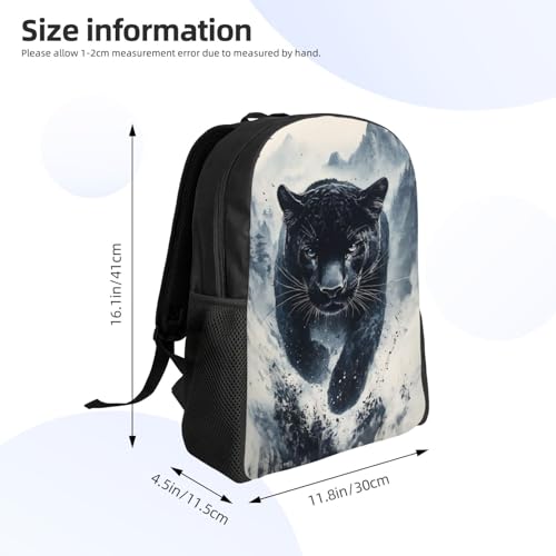 Lightweight Backpack Black Panther Mountain 16Inch Waterproof Backpack Gym Casual Daypack for Women Men Gift4