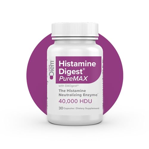 Omne Diem Histamine Digest PureMAX with DAO - Diamine Oxidase Supplement for Food Related Histamine Intolerance (30 Capsules)