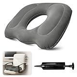 Aufblasbares Kissen: Sitzkissen Orthopädisch mit Aufblasvorrichtung, Aufblasbares Orthopädisch Kissen für Langes Sitzen auf Bürostühlen, Hämorrhoiden Sitzkissen Aufblasbar für Bürostuhl Rollstuhl