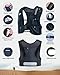 Zelvot Running Vest for Women Men, USA Original Patent, Adjustable Chest Straps Running Hydration Vest with Phone Holder and 6 Pockets, Reflective Hydration Backpack for Hiking (Black, M/L)