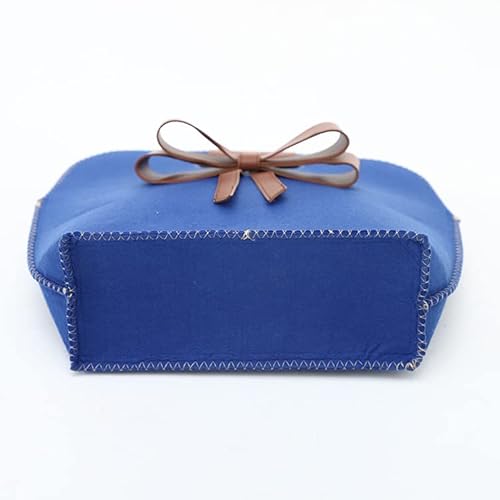 Beach Bag Bow Handbags For Women Shoulder Blue Leather Tote Bag Top Handle Handbag Wand Women’s Handmade Weaving With Bamboo-Look Handle #TOP4