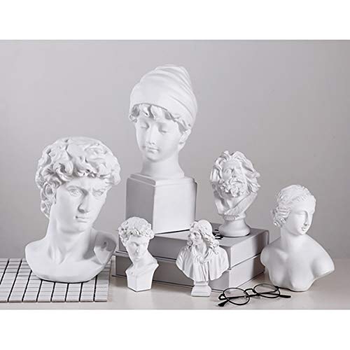 Lkxharleya 6 Inch Classic Greek Michelangelo David Bust Statue Replica Sculpture Figurine For Artist #TOP4