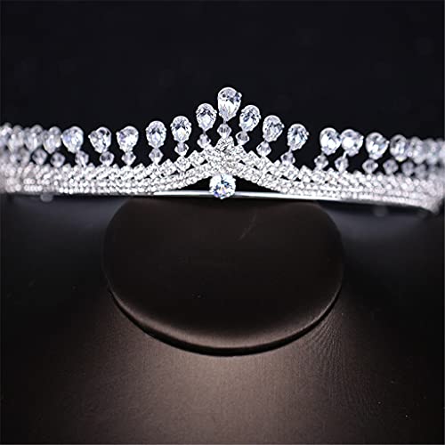Accesorios de cabello para bodas como diademas plateadas de mujer y coronas 5
