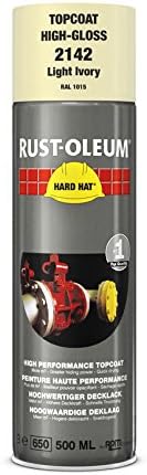 Rust-Oleum Industrial Light Ivory RAL 1015 Hard Hat 2142 Aerosol Spray 500ml (1 Pack)