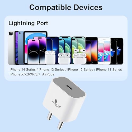 Image of Kratos 20W Charger Compatible for iPhone