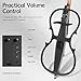 Ceciliec Electric Cello, Full Size Silent Practice Cello with Headphone Jack & Carry Bag, Professional Cello for Beginners/Adults - Includes Bow Rosin