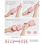 YOTTOY Adjustable Dumbbell Set of 2, 4-in-1 Hand Weights for Women at Home, Compact Free Weights Dumbbells Set with Soft Grip and Base, 2-5 lbs Each for Home Gym - Image 3