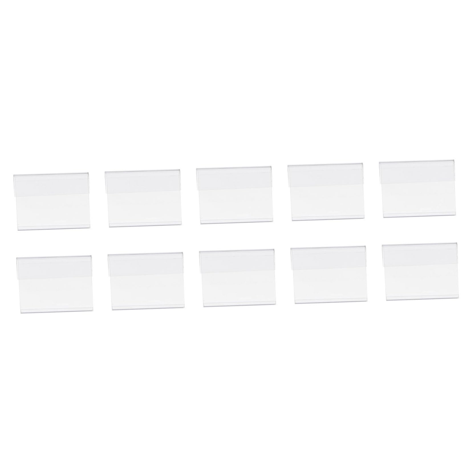Gogogmee 10pcs Retail Store Tags Easy Install Plastic Labels Pantry Display Holder for Market