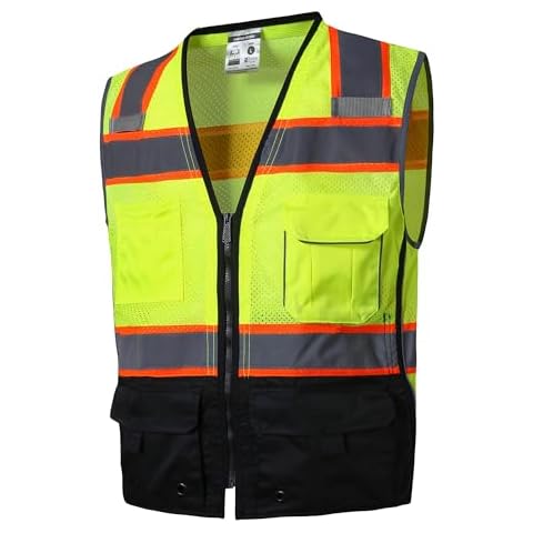 SKSAFETY 10 Pockets Safety Vest, Class 2 Cover