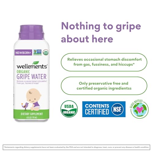 image for Wellements Organic Gripe Water | Relieves Occasional Stomach Discomfor