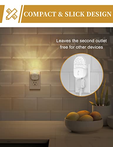 Doresshop Led Night Light, Baby Night Light [2 Pack], Plug In Night Light With Auto Dusk To Dawn Sensor, Adjustable Brightness Night Light For Kids, Bathroom, Bedroom, Nursery Room, Soft White 3000K #TOP5