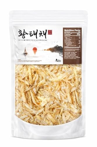 NICE WITCH'S Dried Pollack Shredded 100g / 3.5oz - Naturally Air-Dried in Korea, High-Protein Soup Ingredient Naturally Processed Seafood in Korea 국내건조 황태채