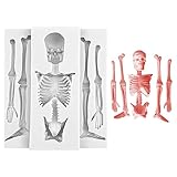 Halloween Skull Skeleton Fondant Silicone Mold Skull Chocolate Epoxy Resin Mold Candy Biscuit Sugar Pudding Baking Mold for Cake Decoration