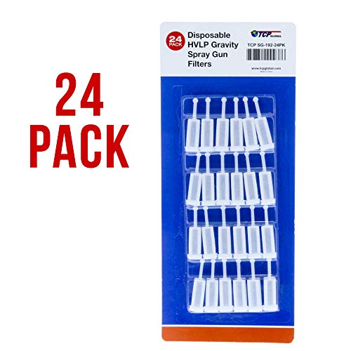 Tcp Global Disposable Hvlp Gravity Spray Gun Filters Fine Mesh (Pack Of 24) - Universal Size Fits Most Gravity Feed Spray Guns To Strain And Catch Dirt Particles In Paint Coatings, Auto #TOP3
