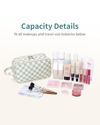 Image of Narwey Travel Toiletry Bag for Women, Makeup Cosmetic Organizer Bag