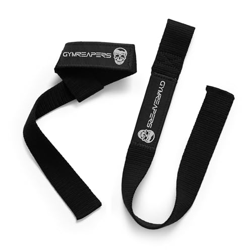 Image of Lifting Wrist Straps For Weightlifting, Bodybuilding, Powerlifting, Strength Training, & Deadlifts - Padded Neoprene with 18 inch cotton (Black - No Padding)