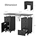 OmySalon Nail Desk and Chair Set, Manicure Table with Dust Collector, Arm Rest, 8 Wheels, Acetone Resistant Desktop, Drawers & Cabinet Storage for Makeup Beauty Salon (Black)