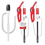 TERA PUMP 燃料ポンプバンドル – 手動サイフォンポンプ(TRDPF25)1個とバッテリーポンプ2個(TRHD05)3イン1セット – ガス、ディーゼル、灯油、e15-e85、不凍液、水用の高速液体移送。