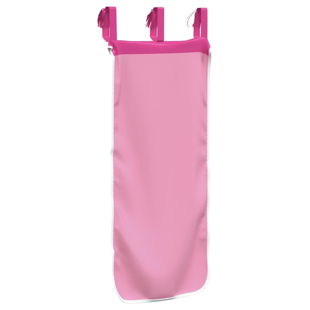 vidaXL Cortinas para Cama Alta, Cortinas para Litera con Bolsillos, Cortinas para Niños, Decoraciones para Dormitorio, Poliéster Rosa