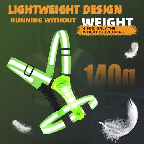 LED Reflective Vest Running Gear, 360° High Visibility Running Vest with Adjustable Waist/Shoulder - Image 4