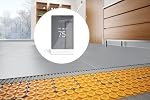 Schluter Ditra-Heat-E-RS1 Smart Thermostat with Floor Sensors, Energy Tracking, GFCI Protected - Ideal for Home Floor Heating - Mirror-Finish, App Control, Voice Assistant Compatible - DHERT105/BW