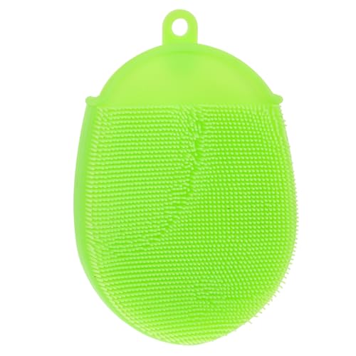 PLAFOPE Silicone Scrubbers Shower Scrub Glove Spa Massage Bath Mitt Shower Body Skin Massager Exfoliating Scrubbers Dead Skin Remover Brush Body Brush Gloves Bath Brush Green