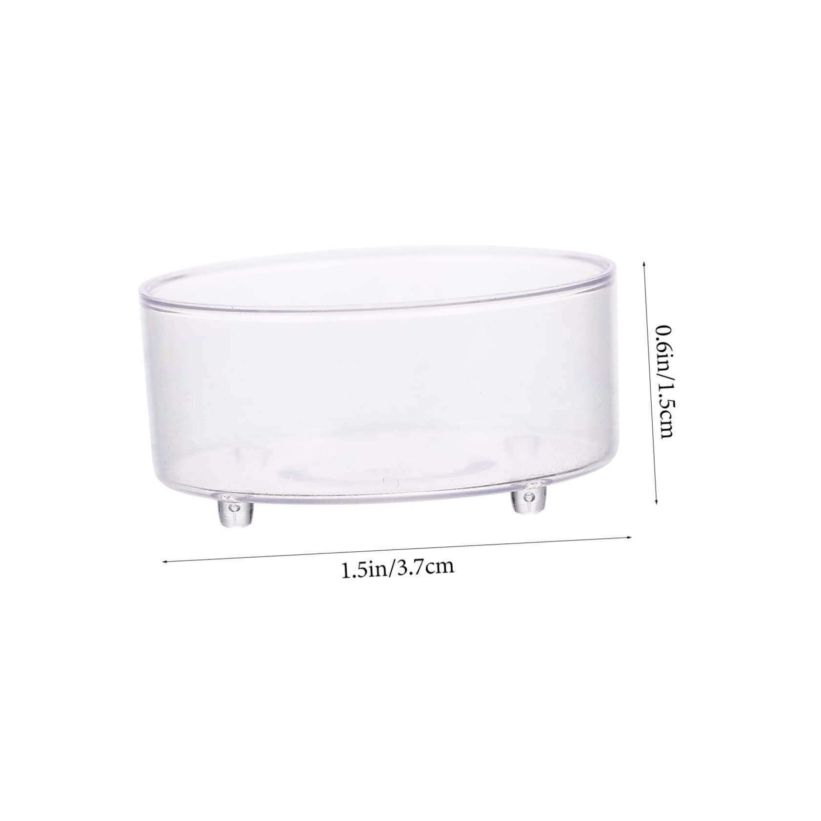 HOLIDYOYO 30Pcs Transparent Reptile Bowls Multi Function Feeding Dishes for Turtles Snakes Lizards and Spiders Reptile Water and Food Cups for Pet Owners