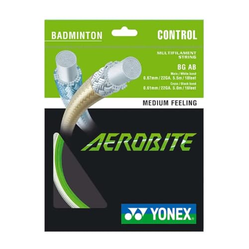 YONEX Aerobite 10m Hybrid Badminton String (White/Green)