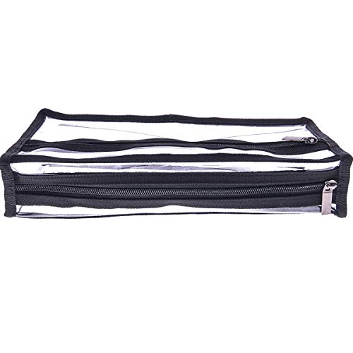 Clear PVC Makeup Bag Transparent Actor Bag Large Cosmetic Organizer Bag Makeup Kits Pouch Travel Make Up Accessories Storage Bag Clear Pencil Pouch Case Bag4