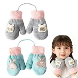 【Matériau Chaud et Doux】Nos moufles pour fille 1-3 ans sont en tricot épais avec intérieur polaire, offrant une chaleur exceptionnelle et une douceur extrême pour les mains délicates des enfants. Le matériau respirant et non irritant assure un confort optimal pendant les froides journées d'hiver.