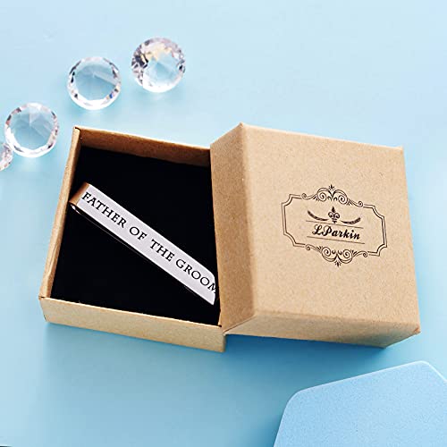 Father Of The Groom Gifts Wedding Tie Clips Gifts For Groomsmen From The Bride Stainless Steel Tie Bars Polished Finish 3/8 Inch Wide 2 Inches Long #TOP4