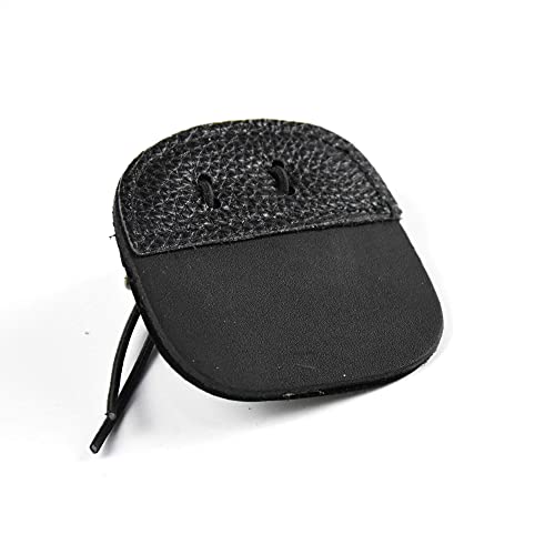 Windfulogo Cow Leather Archery Finger Tab Long Bow Hand Protector For Right Hand Black #TOP4