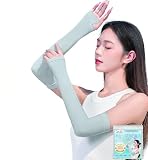 [GAOTEK] 現役皮膚科専門医監修 アームカバー UVカット レディース 【接触-5℃冷感技術・UPF50+測定済み】 アームスリーブ 夏 アームカバー 持続冷感 日焼け防止 ロング丈 指掛けタイプ 男女兼用 (グレー)
