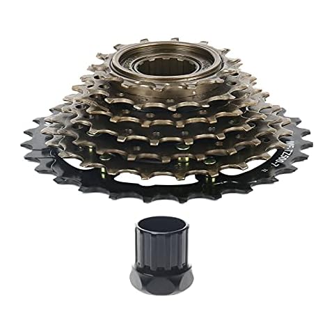 WRETKEON MF-TZ500 7-Fach Schraubkranz, Fahrrad Kassette 7-Fach Geschwindigkeitskassette MTB-Fahrradteil Freilauf Ritzel 14-28T Cover