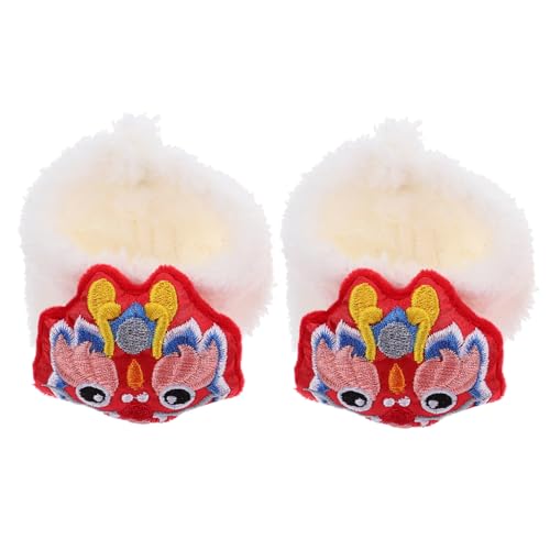 FUNNETOYU 1par Zapatos Miniatura De Muñecas Estilo Chino Accesorios Decorativos para Zapatillas Vintage para Muñecas De Diseño Tradicional De Tigre para Jugar y Decorar