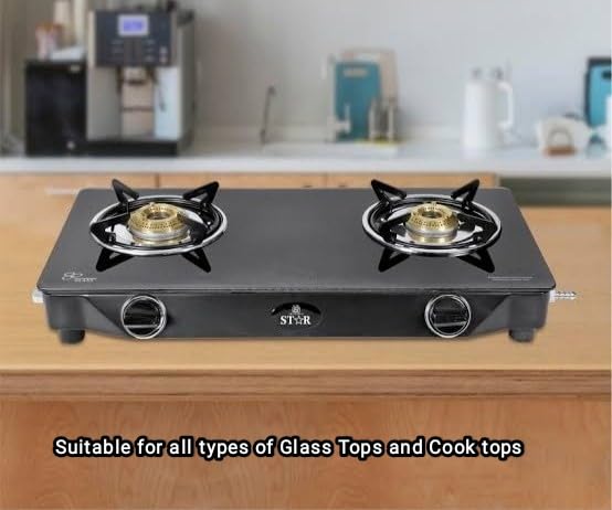 Image of AST? Brass Burner Cap Set of 2 Suitable for all Prestige Brand Auto Ignition Gas Stoves (1 Medium - 7.8 Cm, 1 Small - 6.8 Cm)