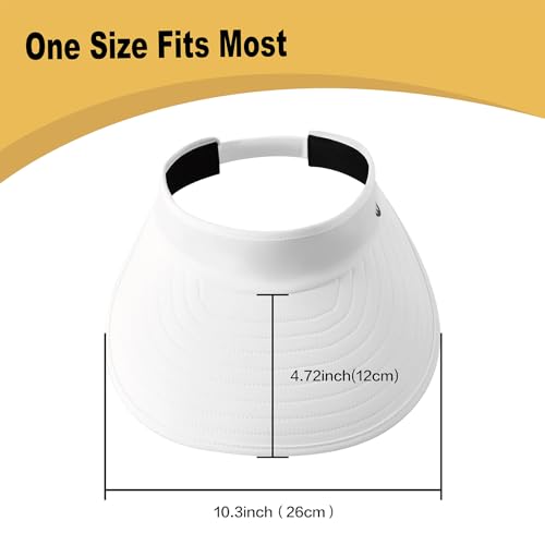 Image of WANDER Sun Visor Hats for Women Wide Brim UV Protection Adjustable Large Golf Beach Cap Packable Travel Sport Visor
