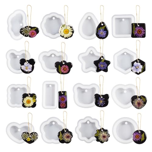 Bekecidi 16 PCS Epoxidharz Silikonformen Harz Gießen Formen...