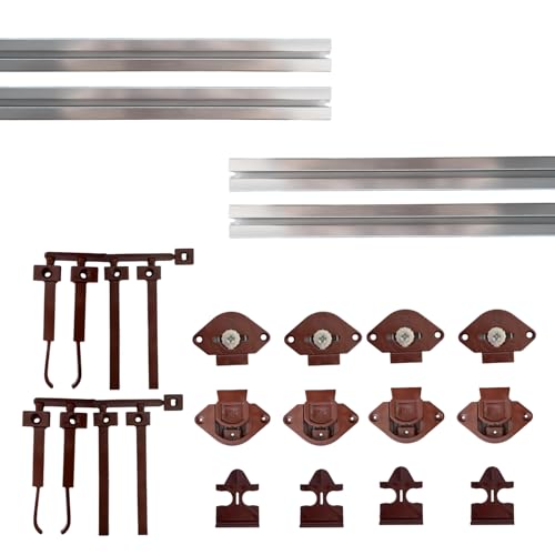 INDAUX SISTEMA ferramenta PORTA SCORREVOLE per 1 o 2 ante PESO MAX ANTA 55KG opzione SOFT (2 Ante, Senza Chiusura Ammortizzata)