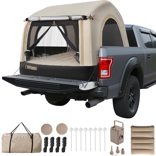 TIPHOPE All-in-One Inflatable Truck Bed Tent with Mattress...